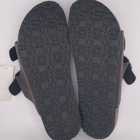 TF Star Brown Slide Buckle Leather Suede Sandals Size 8M NWT - Picture 7 of 7